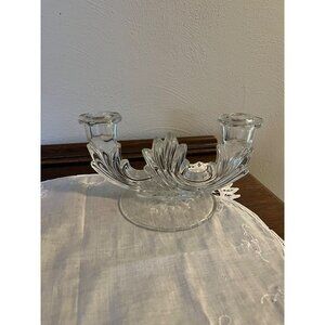 Vintage Fostoria Barouque Etched Double Candlestick